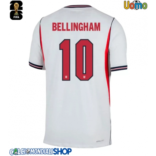 Maglie da calcio Inghilterra Jude Bellingham #10 Prima Maglia Mondiali 2026  Manica Corta